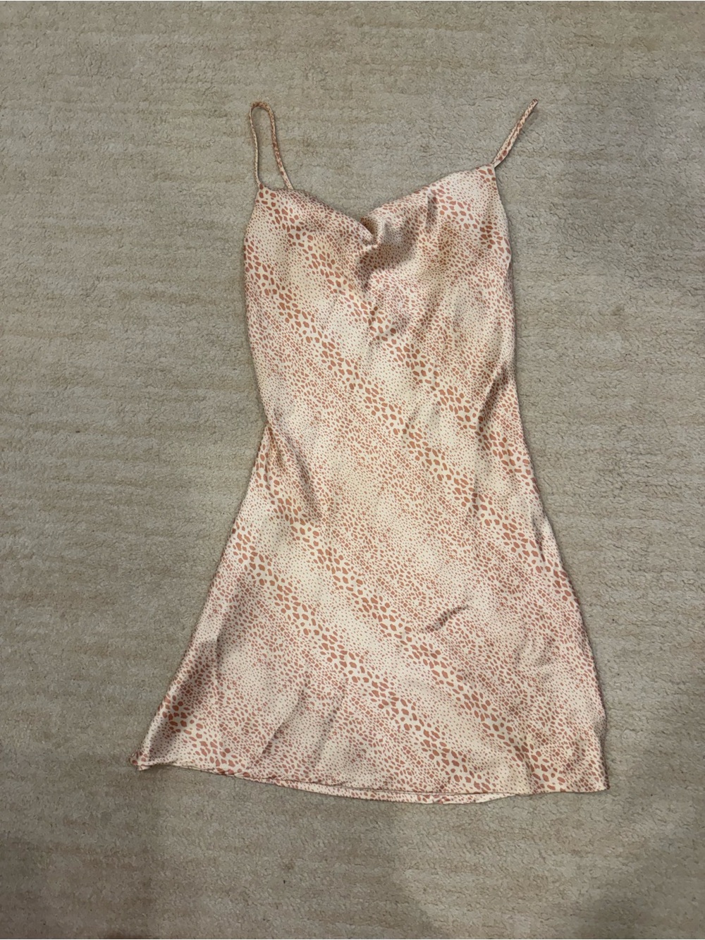 Audrey 3+1 Peach and Cream Leopard-Print Slip